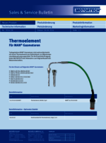 Sales & Service Bulletin Thermoelement für MAN-Gasmotoren