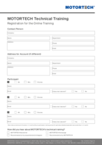 Online Training Registration Form